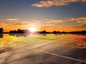 Sonnenuntergang Solarmodule