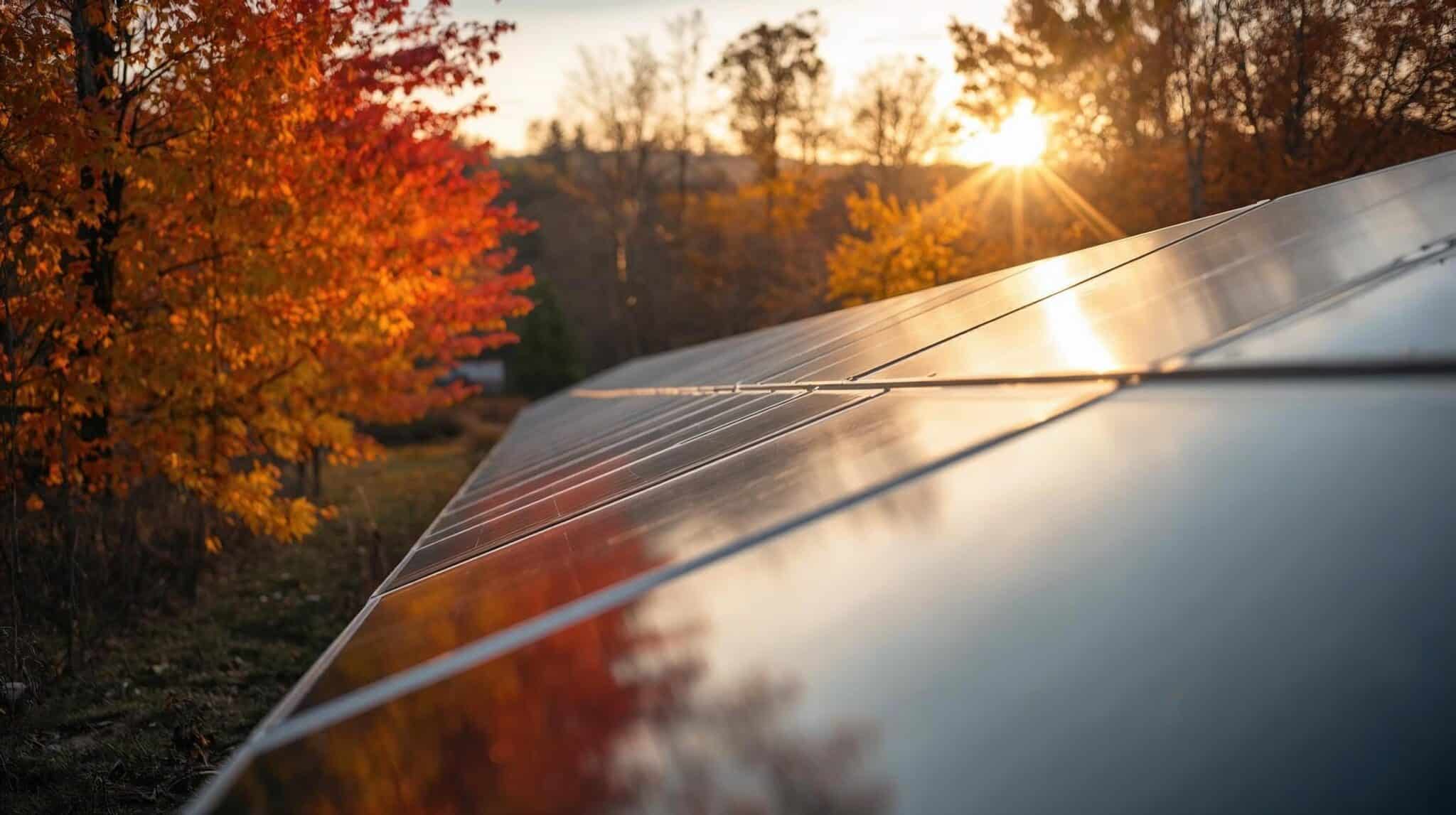 solar panel autumn